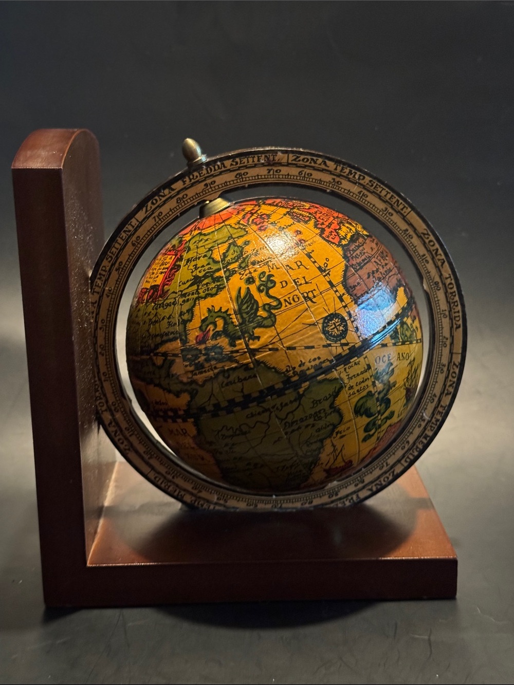 Zoffoli Single Italian Decorative Globe Bookend